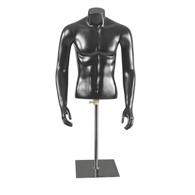 XM-1TB Торс мужской с подставкой. Цвет: Чёрный