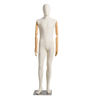 JMP-5QFW Манекен мужской с шарнирными руками. Цвет: Светлый лён