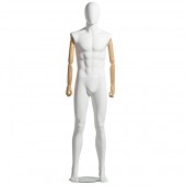 JWP-7NA Манекен мужской с шарнирными руками. Цвет: Белый матовый