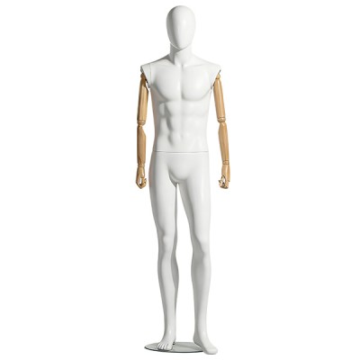 JWP-9NA Манекен мужской с шарнирными руками. Цвет: Белый матовый