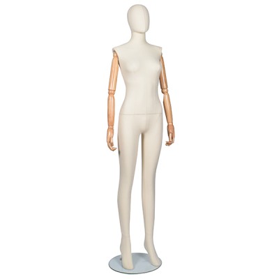 JWP-13QFW Манекен женский с шарнирными руками. Цвет: Светлый лён