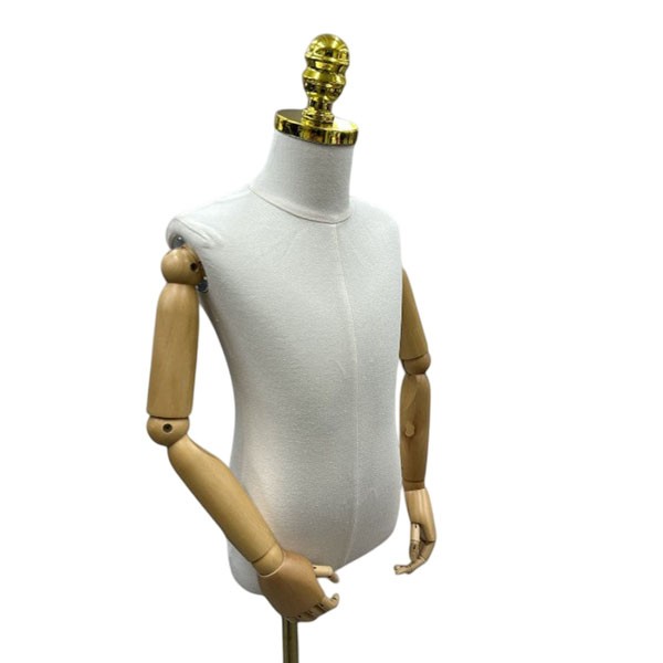 PBM-01 Манекен детский, с шарнирными руками. Цвет: Бежевый+золото