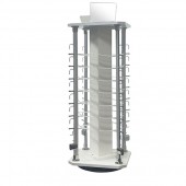 HG-7407 Стойка для очков, вращающаяся с замками. 28 мест. H=730мм