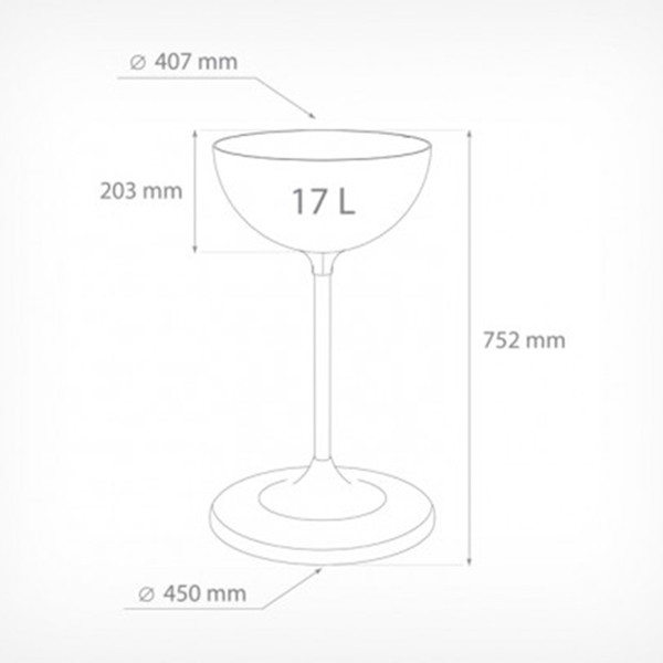 UNIBOWL Дисплей-чаша на стойке 17литров