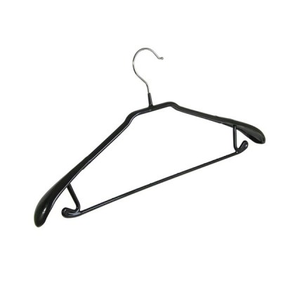 AM-502 (WL-142S) Вешалка виниловая L=440мм. С перекладиной. Цвет: Чёрный